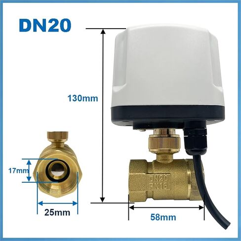 DN15-DN50 Normally Closed Motorized Ball Valve 220V 12V 24V 2-Wire Quick-open Electric Valves 2-wire 1Pcs(DN25,NORMALLY CLOSED_110VAC) in Saudi Arabia