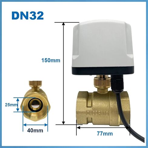 DN15-DN50 Normally Closed Motorized Ball Valve 220V 12V 24V 2-Wire Quick-open Electric Valves 2-wire 1Pcs(DN25,NORMALLY CLOSED_110VAC) in Saudi Arabia