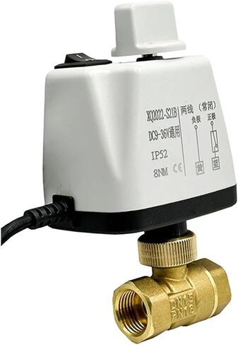 1 Inch Motorized Ball Valve With Manual Switch Brass 2-Wire DN15-DN50 220V 110V 24V 12V 1Pcs(12VDC_NORMALLY CLOSED) in Saudi Arabia