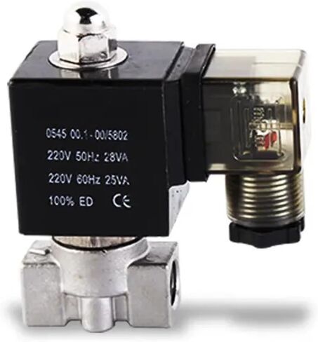 1/8 1/4 3/8 Inch Stainless Steel Solenoid Valve 16 Bar Normally Closed 220V 12V 24V 1Pcs(1/4",G_220VAC_DIN COIL) in Saudi Arabia