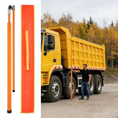 20FT Load Height Measuring Stick, Retractable Measuring Pole Height Stick with Storage Bag, Imperial & Metric Fiberglass Rod, Adjustable Height Measurement Stick for Semi Trucks, Bale Trailer, Tank in Saudi Arabia