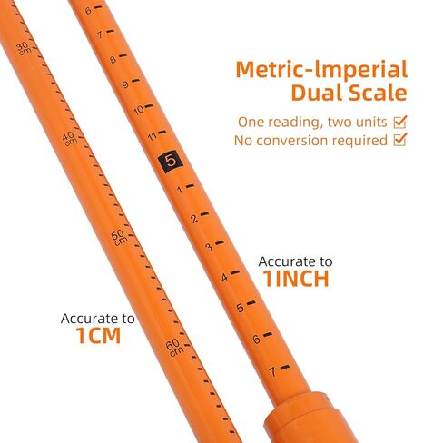 20FT Load Height Measuring Stick, Retractable Measuring Pole Height Stick with Storage Bag, Imperial & Metric Fiberglass Rod, Adjustable Height Measurement Stick for Semi Trucks, Bale Trailer, Tank in Saudi Arabia