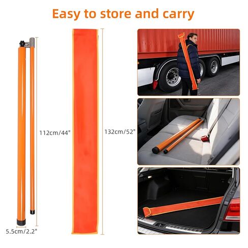 20FT Load Height Measuring Stick, Retractable Measuring Pole Height Stick with Storage Bag, Imperial & Metric Fiberglass Rod, Adjustable Height Measurement Stick for Semi Trucks, Bale Trailer, Tank in Saudi Arabia