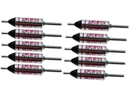 (10 PCS) BF121X, BF121X Fuse, BF121, BF121 Fuse, Thermal Fuses BF121X, 121 Degree 16A 250V Cutoff TF Pellet Axial Lead Temperature Links in Saudi Arabia