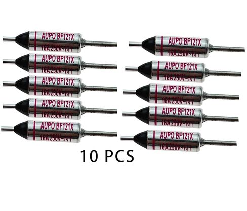 (10 PCS) BF121X, BF121X Fuse, BF121, BF121 Fuse, Thermal Fuses BF121X, 121 Degree 16A 250V Cutoff TF Pellet Axial Lead Temperature Links in Saudi Arabia