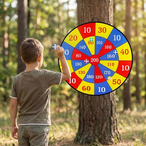 لوحة رمي السهام كبيرة للأطفال مقاس 29 بوصة، ألعاب لوحية مع 24 كرة لاصقة، لوحة رمي السهام اللاصقة في الأماكن المغلقة والخارجية، ألعاب رياضية ممتعة للحفلات للأطفال الأولاد والبنات الذين تتراوح أعمارهم بين 3 4 5 6 7 8 9 10 11 in Kuwait