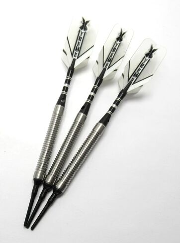 Xtreme Tight Ringed (Ghost Grip) Grip 18 Gram Soft Tip Darts - 80% Tungsten - Style Xj - with Bonus Kit in Saudi Arabia