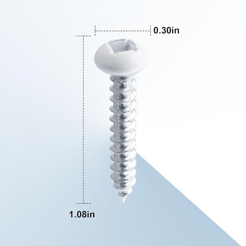 براغي RV 8 × 1 لـ RecPro RV الداخلية والخارجية، براغي معدنية ذات فتحة مربعة الشكل فيليبس RV لمقطورات البضائع، والمقطورات المغلقة، والمعسكرات، والمركبات الترفيهية وغيرها، أبيض - 150 قطعة in Kuwait