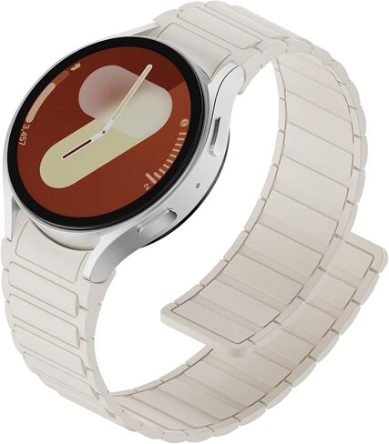 شريط السيليكون المغناطيسي متوافق مع Samsung Galaxy Watch 8 40mm 44mm/Galaxy Watch 8 Classic 46mm ، 22mm No Gap Bracking Soft Sport Loop Loop for Men Women ، Mint Green/Starlight in Kuwait