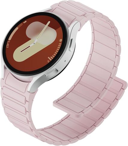 Magnetic Silicone Band Compatible with Samsung Galaxy Watch 8 40mm 44mm/Galaxy Watch 8 Classic 46mm,22mm No Gap Waterproof Soft Sport Replacement Loop Strap for Men Women,Mint Green/Starlight in Saudi Arabia