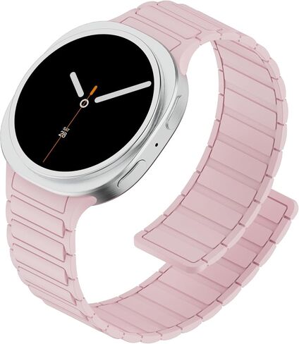 Magnetic Silicone Band Compatible with Samsung Galaxy Watch 8 40mm 44mm/Galaxy Watch 8 Classic 46mm,22mm No Gap Waterproof Soft Sport Replacement Loop Strap for Men Women,Mint Green/Starlight in Saudi Arabia