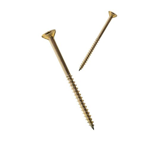 Nuvo Iron - #10 Construction Screw, 3-1/2", T25 Torx Head, Yellow Zinc Plating, 100 pcs/jar in Saudi Arabia