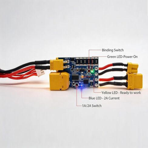 سدادة الدخان FPV Drone Fuse Saver مع موصلات XT30 XT60 مفتاح الطاقة الإلكتروني الذكي عتبة 1A 2A لحماية الدائرة القصيرة والحمل الزائد RC Quadcopter Build Repair in Kuwait