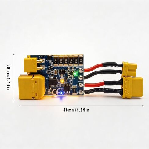 سدادة الدخان FPV Drone Fuse Saver مع موصلات XT30 XT60 مفتاح الطاقة الإلكتروني الذكي عتبة 1A 2A لحماية الدائرة القصيرة والحمل الزائد RC Quadcopter Build Repair in Kuwait
