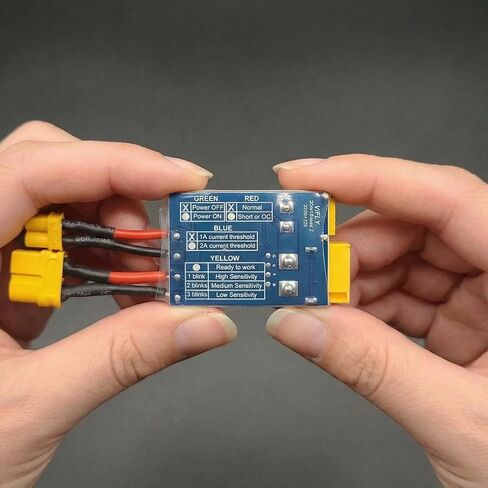 سدادة الدخان FPV Drone Fuse Saver مع موصلات XT30 XT60 مفتاح الطاقة الإلكتروني الذكي عتبة 1A 2A لحماية الدائرة القصيرة والحمل الزائد RC Quadcopter Build Repair in Kuwait