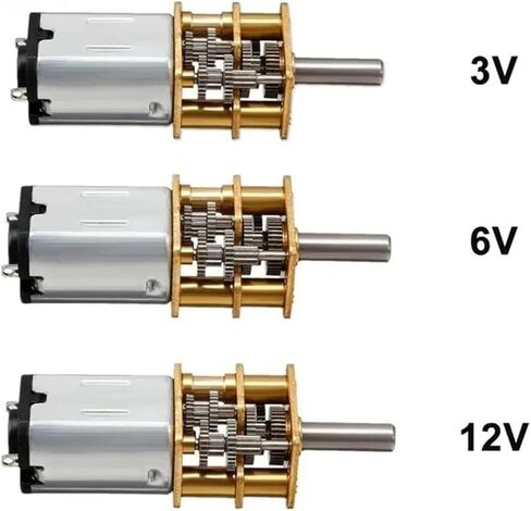 N20 Metal Gear Box Motor DC3V 6V 12V 5rpm-1000rpm Slow Speed ​​High Torque(200rpm-12v) in Saudi Arabia