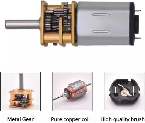 DC 3V/6V/12V N20 Metal Gear Motor with 30/50/60/100/150/200/300/500/1000RPM(1000rpm-3v) in Saudi Arabia