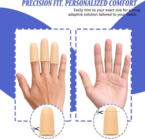 واقيات جل للأصابع، أغطية أصابع السيليكون، أغطية الضمادات لحماية إبهام الأصابع، مثالية للزناد، والتهاب المفاصل، والتشقق، والبثور، والكالس، والأظافر وتخفيف الألم in Kuwait