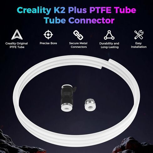 Creality Official K2 Plus Pneumatic Connector Kit, Original CFS PTFE Tube and Tube Connector Replacement Bowden Tube with Push-to-Connect Fittings for Creality K2 Plus & CFS (2 Connectors) in Saudi Arabia