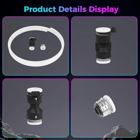 Creality Official K2 Plus Pneumatic Connector Kit, Original CFS PTFE Tube and Tube Connector Replacement Bowden Tube with Push-to-Connect Fittings for Creality K2 Plus & CFS (2 Connectors) in Saudi Arabia