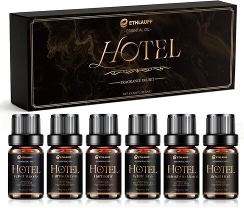 Hotel Collection Diffuser Oil, My Way, Westin, Midnight in Miami, Inspired by The Most Popular 5-Star Hotel Scents, Fragrance Oil Set 6 * 10 ml in Saudi Arabia