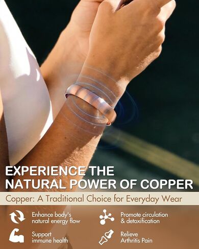 Feraco Pure Copper Bracelets for Women & Men, 99.99% Real Copper Tibetan Cuff Bangle, Adjustable Handmade Jewelry Gift in Saudi Arabia