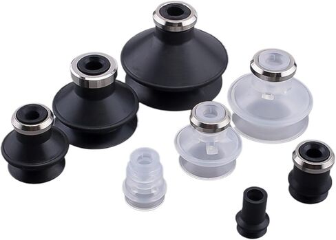 1 قطعة ZP سلسلة فراغ مصاصة ZP-13/16/20/25/25/32/40/50UN/الولايات المتحدة شقة مستديرة الصناعية كوب شفاط المكنسة الكهربائية (ZP10B ، أسود) in Kuwait