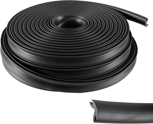 Boat Rub Rail Vinyl Insert, 50.85 FT Flexible Black PVC Rub Rail Trim, 3/4 x 3/8 Inch Marine Edge Protection for Boats in Saudi Arabia
