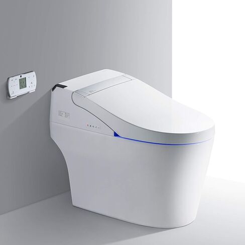 WOODBRIDGE B0960S Auto Flush, Auto Open & Auto Close, 1.28 GPF Single Flush Toilet with Intelligent Smart Seat and Wireless Remote Control, Chair Height in Saudi Arabia
