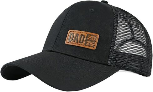 Leather Dad est 2026 Trucker Hats for Men, Adjustable Cotton Funny Papa Snapback Baseball Cap in Saudi Arabia