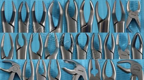 New German Stainless Set of 10 Each EXTRACTING Forceps Extraction Dental Instruments in Saudi Arabia