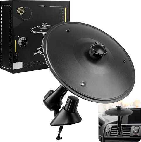 Car Cymbal Air Vent - Car Symbol Drum Air Vent,Mini Car Drum,Black Crash Cymbal Fun for Every Drive,Fits Most Vehicles,Great Gift for Music Lovers and Drummers in Saudi Arabia