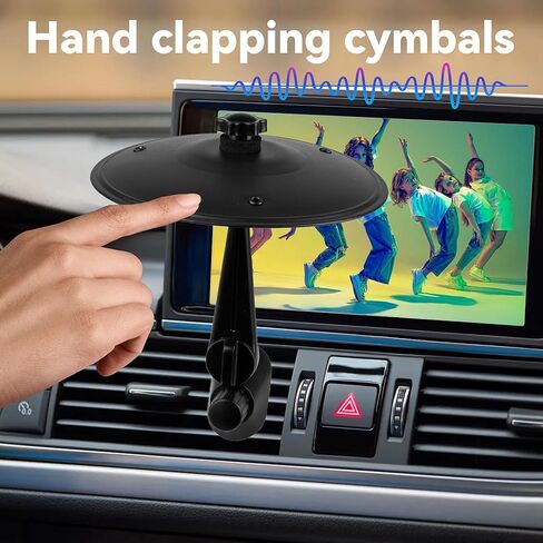 Car Cymbal Air Vent - Car Symbol Drum Air Vent,Mini Car Drum,Black Crash Cymbal Fun for Every Drive,Fits Most Vehicles,Great Gift for Music Lovers and Drummers in Saudi Arabia