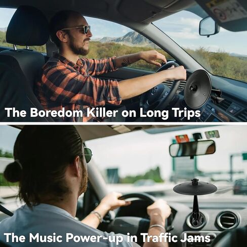 Car Cymbal Air Vent - Car Symbol Drum Air Vent,Mini Car Drum,Black Crash Cymbal Fun for Every Drive,Fits Most Vehicles,Great Gift for Music Lovers and Drummers in Saudi Arabia