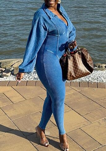 بذلة نسائية للتمرين بأكمام طويلة مثيرة ورقبة على شكل حرف V بدلة داخلية مضلعة قابلة للتمدد بلون سادة مريحة in Kuwait