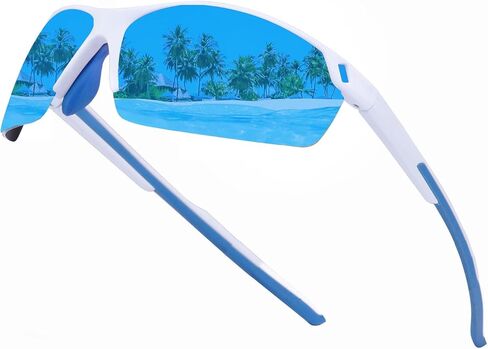 نظارات شمسية مستقطبة من SKYWAY للرجال والنساء، نظارات شمسية رياضية ملتفة خفيفة الوزن بإطار TR90 حماية من الأشعة فوق البنفسجية 400 in Kuwait