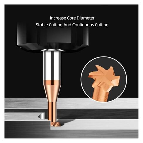 T-Slot Milling Cutters 1pc Carbide T Slot Milling Cutter CNC Tools for Metal Aluminium Steel Machining Tungsten T-Groove End Mills 3 4 5 6 7 8 9 10mm(H1.0,Coated,D5x50L) in Saudi Arabia