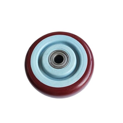 4PCS 5 Inch Polyurethane Gray Thermal Single Wheel Wear Resistant Cart with Double Bearings in Saudi Arabia
