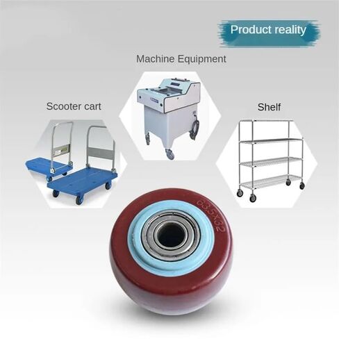 4 Pieces/lot 4-inch Polyurethane Orange Blossom Single Wheel wear-Resistant Trolley with Double Bearings in Saudi Arabia