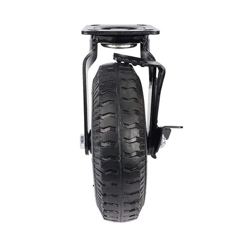 1 piece Heavy Duty 8 inch Pneumatic Rubber Wheel Side Brake air Hotel Luggage Trolley Caster in Saudi Arabia