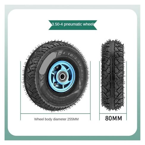 1 piece 10 inch Caster Rubber 3.50-4 Plastic Steel Inflatable Wheel Tiger Driver cart Valley in Saudi Arabia