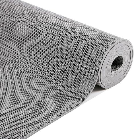 LITA الصرف عدم الانزلاق الحصير الأرضيات حمام سباحة حمام حصيرة مكافحة التعب PVC حصيرة الثقيلة التجارية المضادة للانزلاق الحصير الكلمة للشرفة في الهواء الطلق المرآب مطعم ساونا سبا (رمادي، 3FTX8FT) in Kuwait