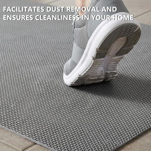 LITA الصرف عدم الانزلاق الحصير الأرضيات حمام سباحة حمام حصيرة مكافحة التعب PVC حصيرة الثقيلة التجارية المضادة للانزلاق الحصير الكلمة للشرفة في الهواء الطلق المرآب مطعم ساونا سبا (رمادي، 3FTX8FT) in Kuwait