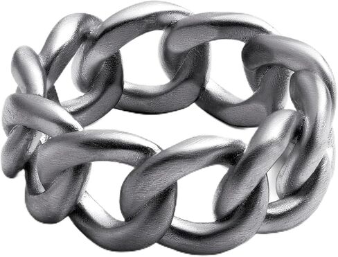 Elegatto Cuban خاتم كوبي فاخر مطلي بالذهب عيار 18 قيراط للرجال | ستانلس ستيل مطلي بالذهب غير اللامع | مجوهرات مصممة للرجال in Kuwait