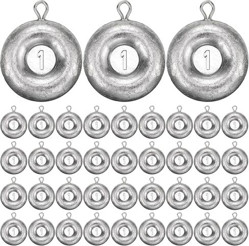 36 Pieces Fishing Disc Sinkers Weights Disc Sinker Fishing Sinkers Weights for Saltwater Catfishing Trolling Surf Tackle in Saudi Arabia