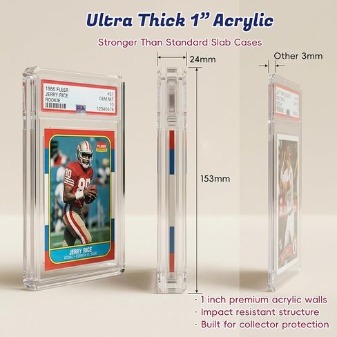 حافظة عرض لوح PSA - حافظة عرض بطاقات متدرجة من الأكريليك بسمك 1 بوصة مع غطاء مغناطيسي، واقي لوح شفاف متوافق مع PSA وCGC، حافظة لوح البطاقات للبطاقات المتدرجة in Kuwait