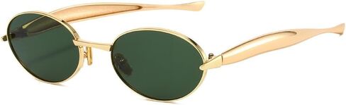 Uv400 Protect Sunglasses - Oval Small Frame Metal For Women Man Running & Outdoor Sport in Saudi Arabia