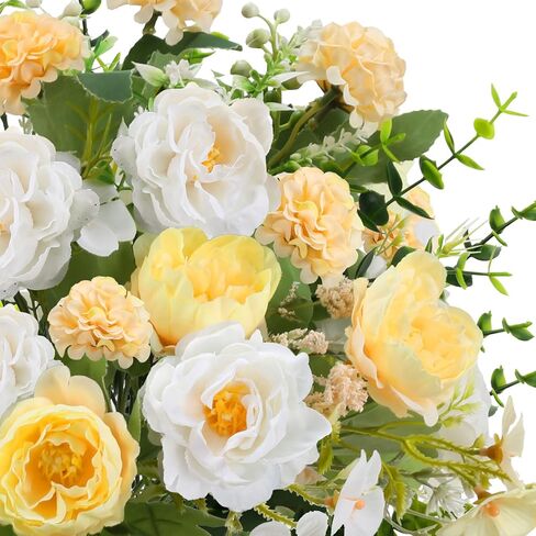 Artificial Flowers Silk Rose Peony Bouquets Red Pink Faux Flowers Spring Floral Arrangements for Home Wedding Bride Table Centerpiece Valentine's Day Decor in Kuwait