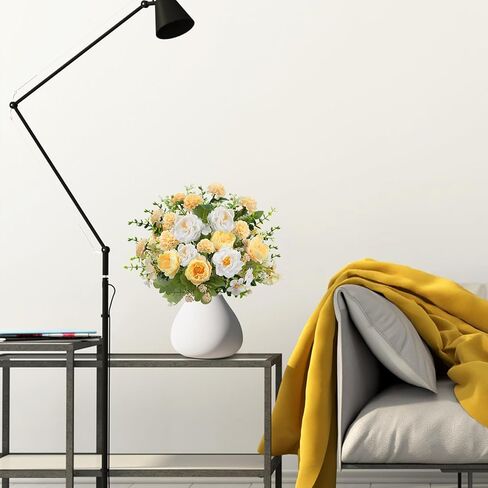 Artificial Flowers Silk Rose Peony Bouquets Red Pink Faux Flowers Spring Floral Arrangements for Home Wedding Bride Table Centerpiece Valentine's Day Decor in Kuwait