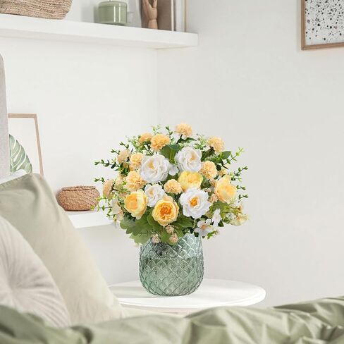 Artificial Flowers Silk Rose Peony Bouquets Red Pink Faux Flowers Spring Floral Arrangements for Home Wedding Bride Table Centerpiece Valentine's Day Decor in Kuwait